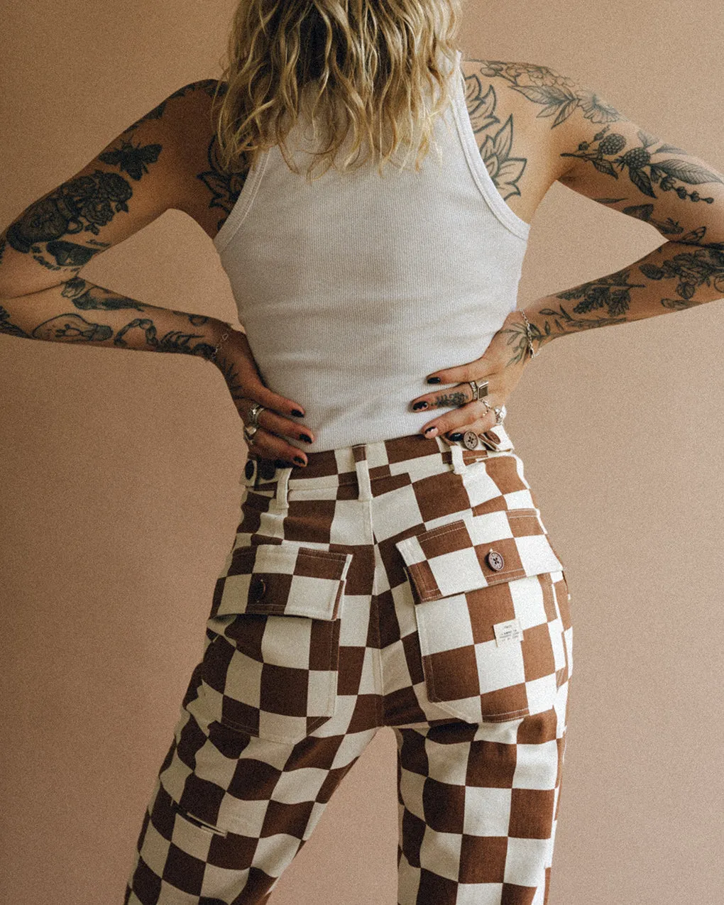 304 Service Fatigue Pants - Rust Checkerboard