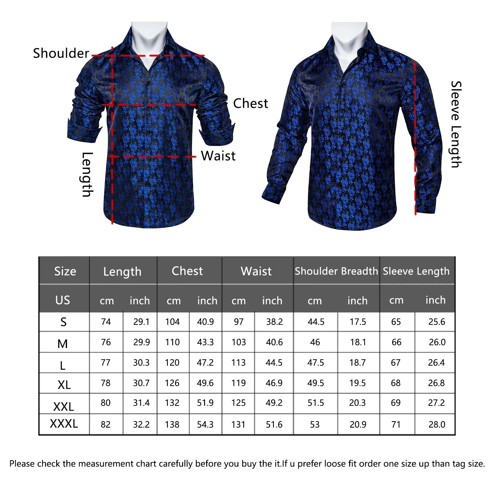 Black Purple Floral Silk Men's Long Sleeve Shirt