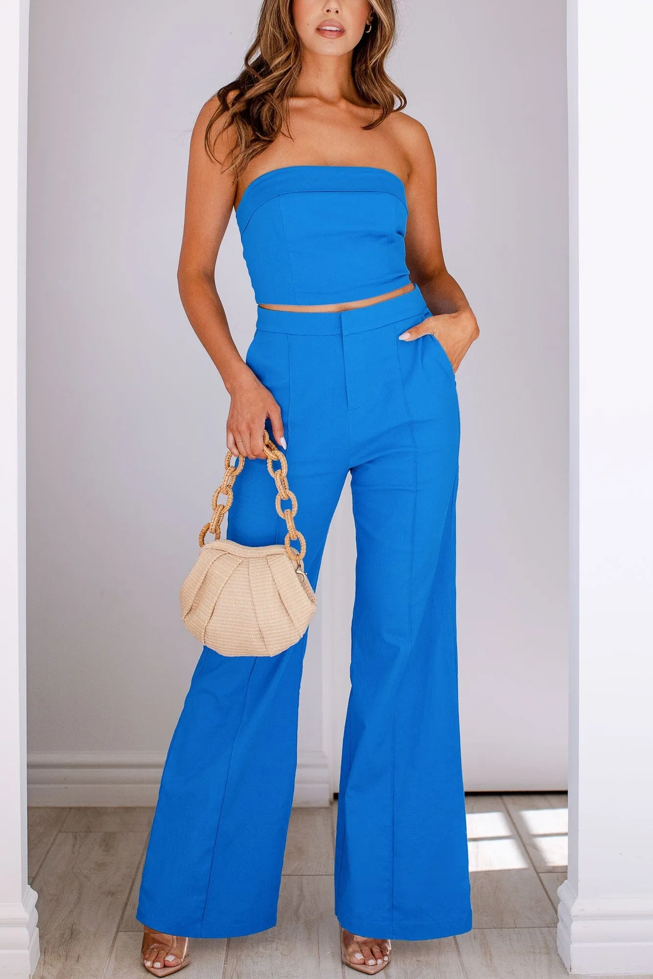 Diva Azure Blue Wide Leg Pants