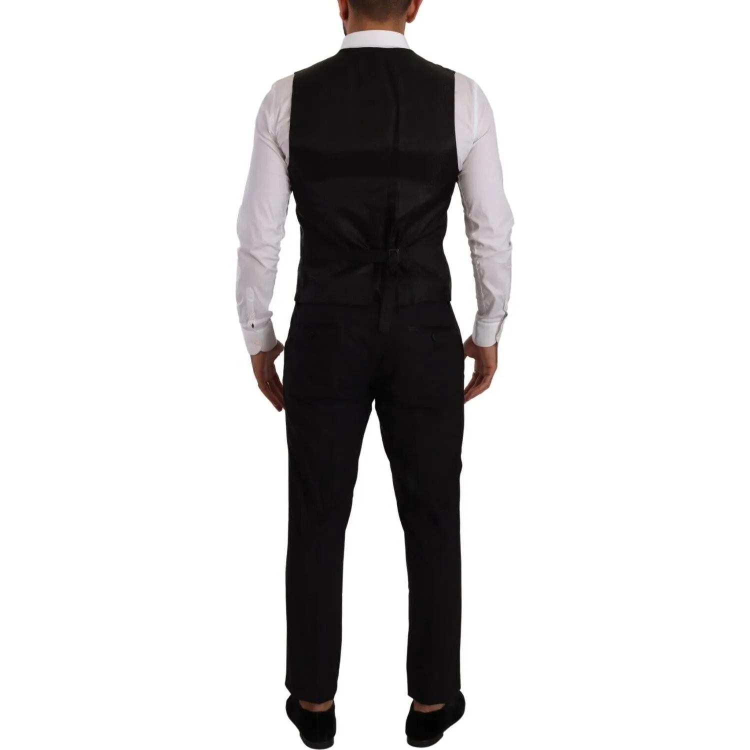 Dolce & Gabbana Elegant Black Three-Piece Martini Fit Suit