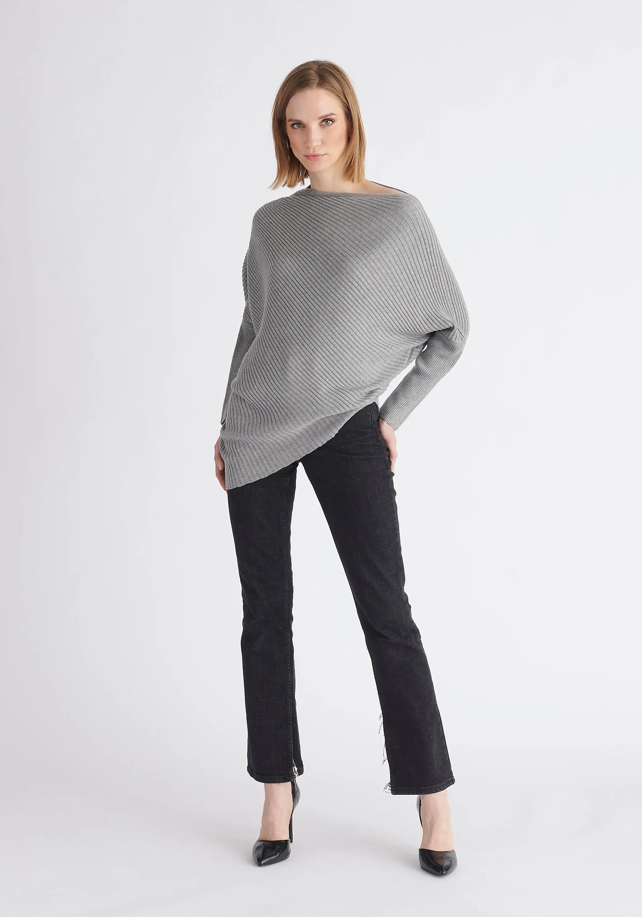 Draped Knitted Jumper