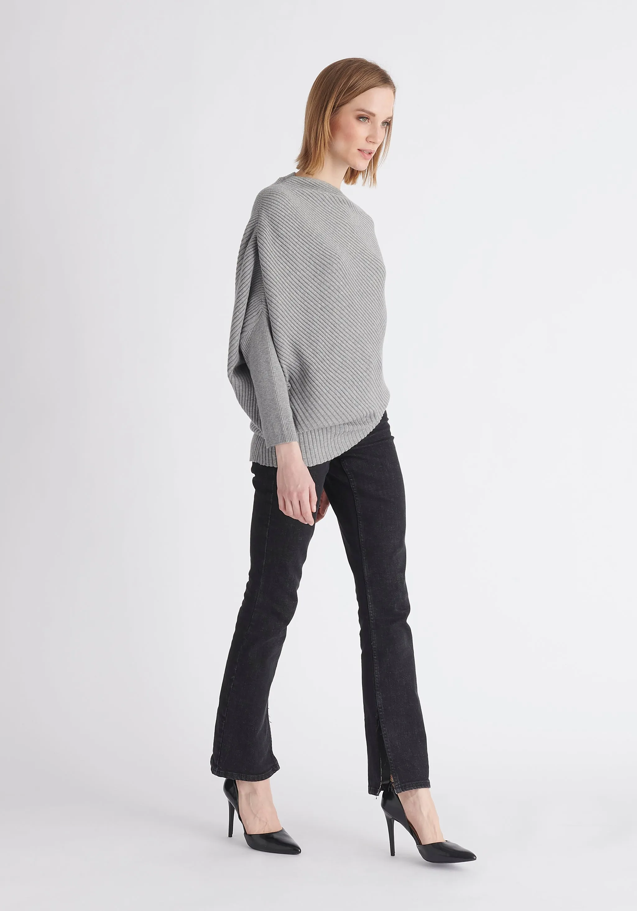 Draped Knitted Jumper