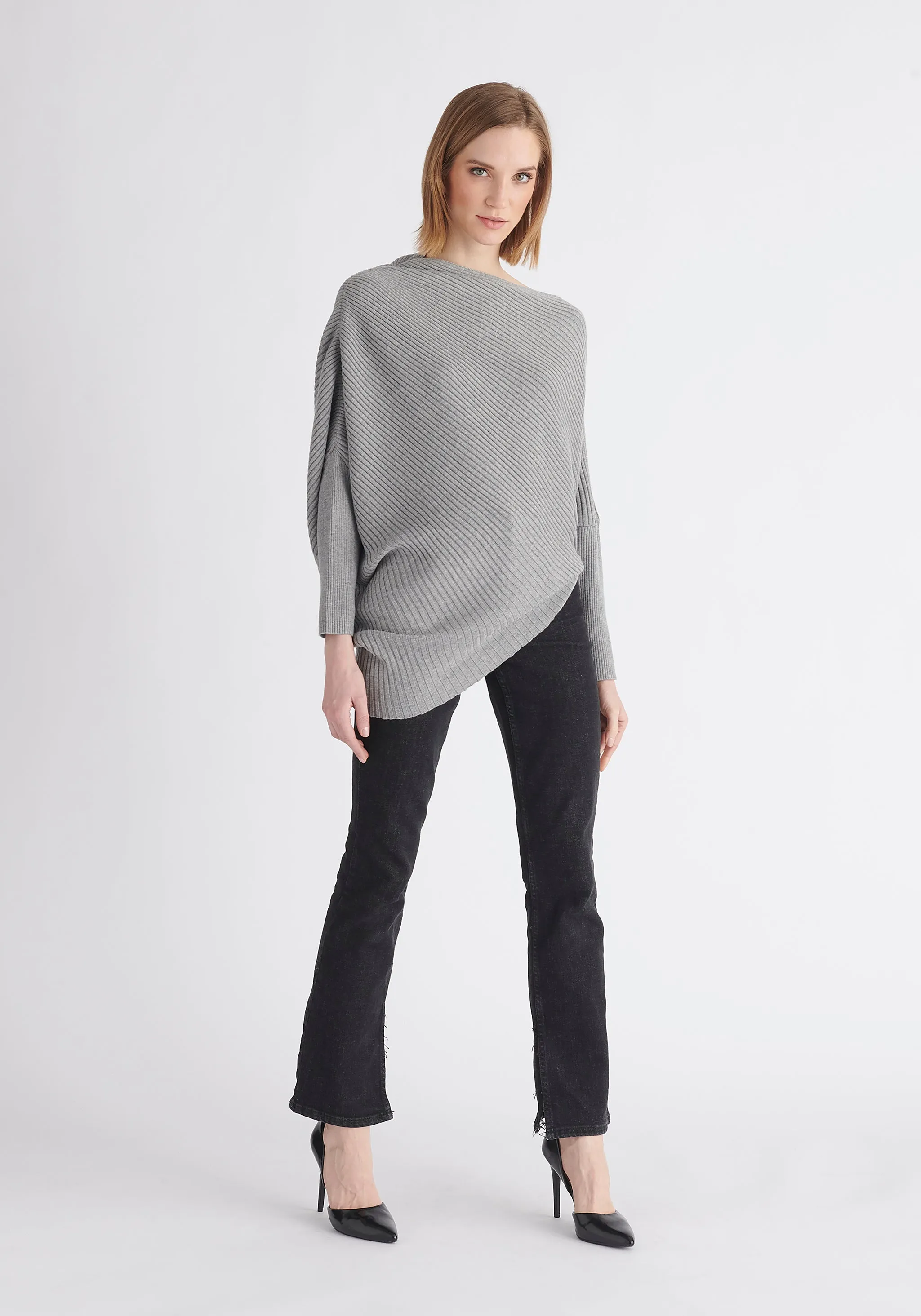 Draped Knitted Jumper