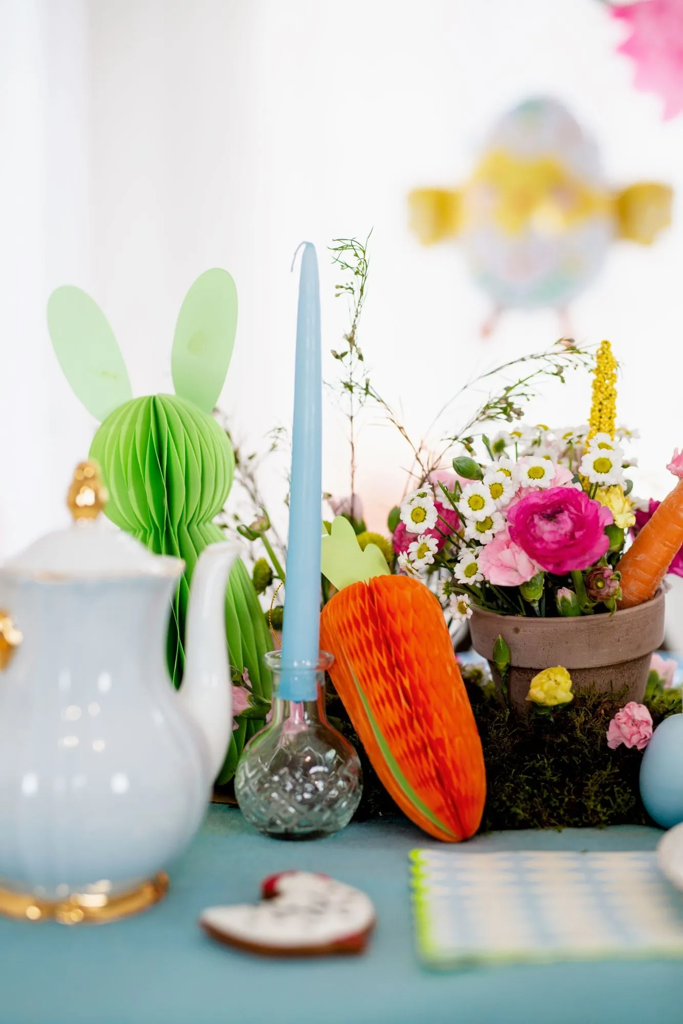 Green Easter Bunny Honeycomb Decoration 30cm