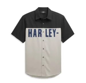 Harley-Davidson® Men's Block Letter Colorblock Shirt, Slim Fit - 96332-21VH