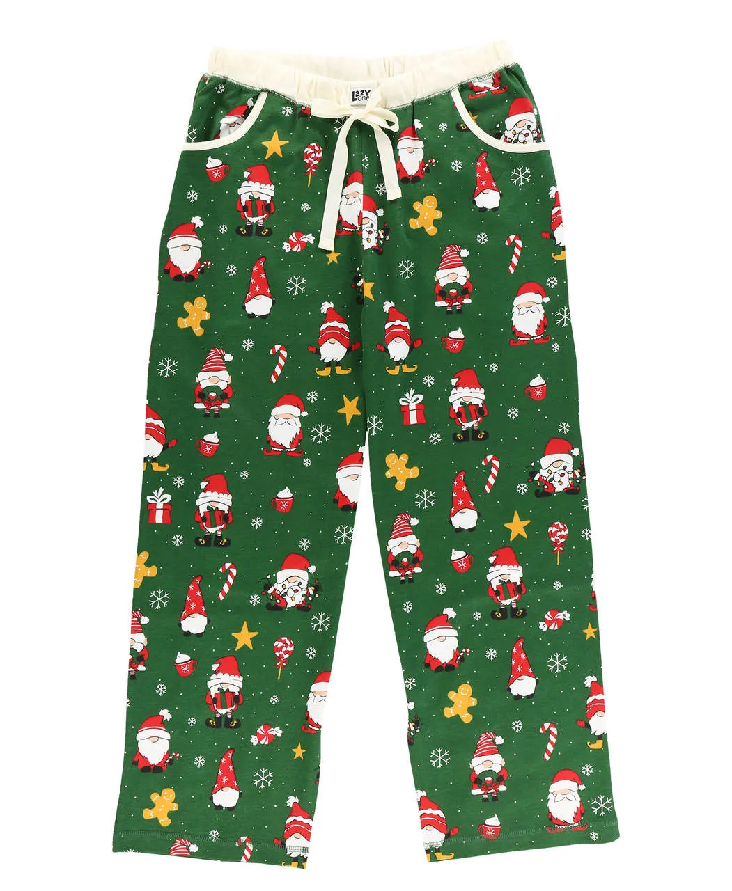 Lazyone Women's Christmas Gnome Regular Fit PJ Pant