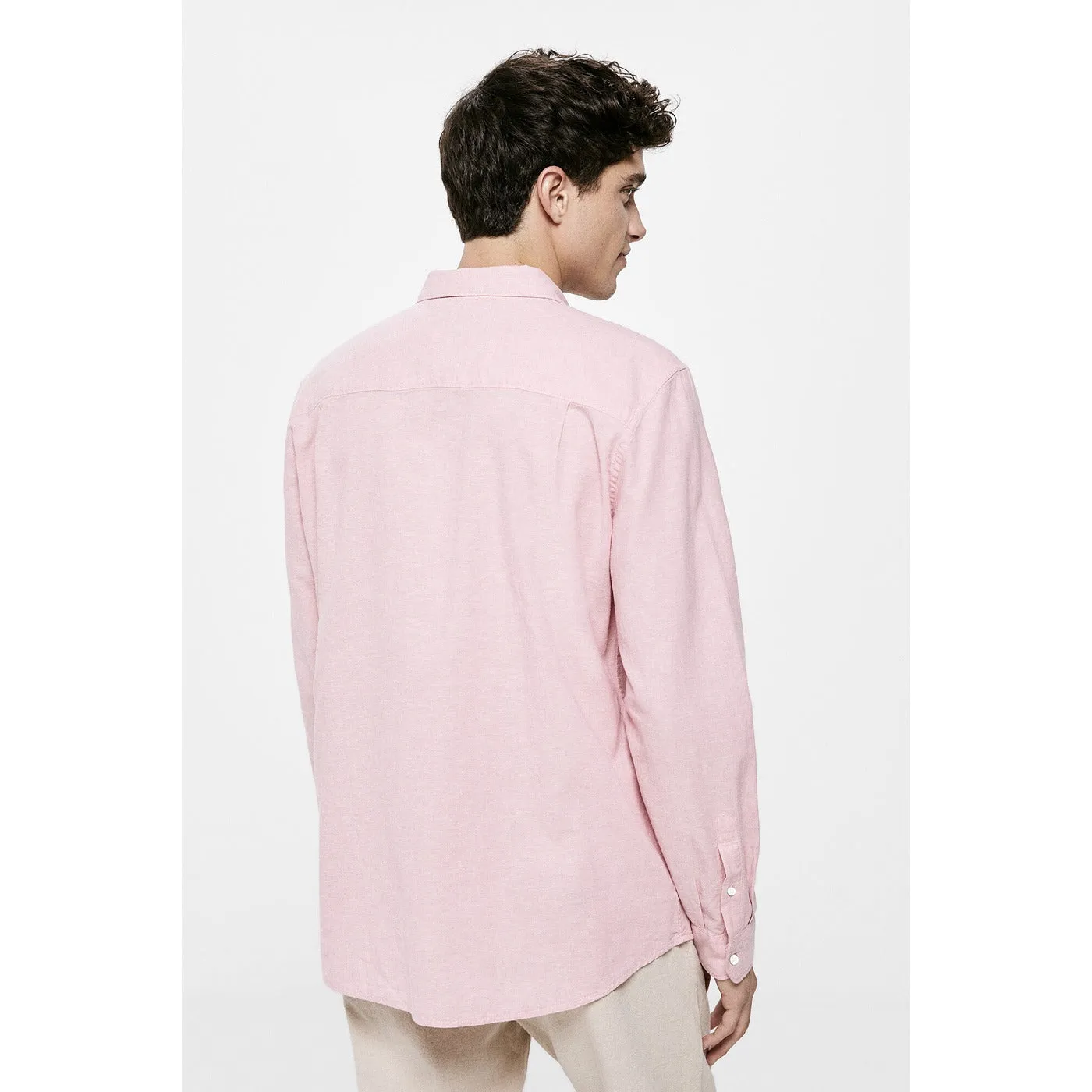 Light Pink Slim Fit Oxford Shirt