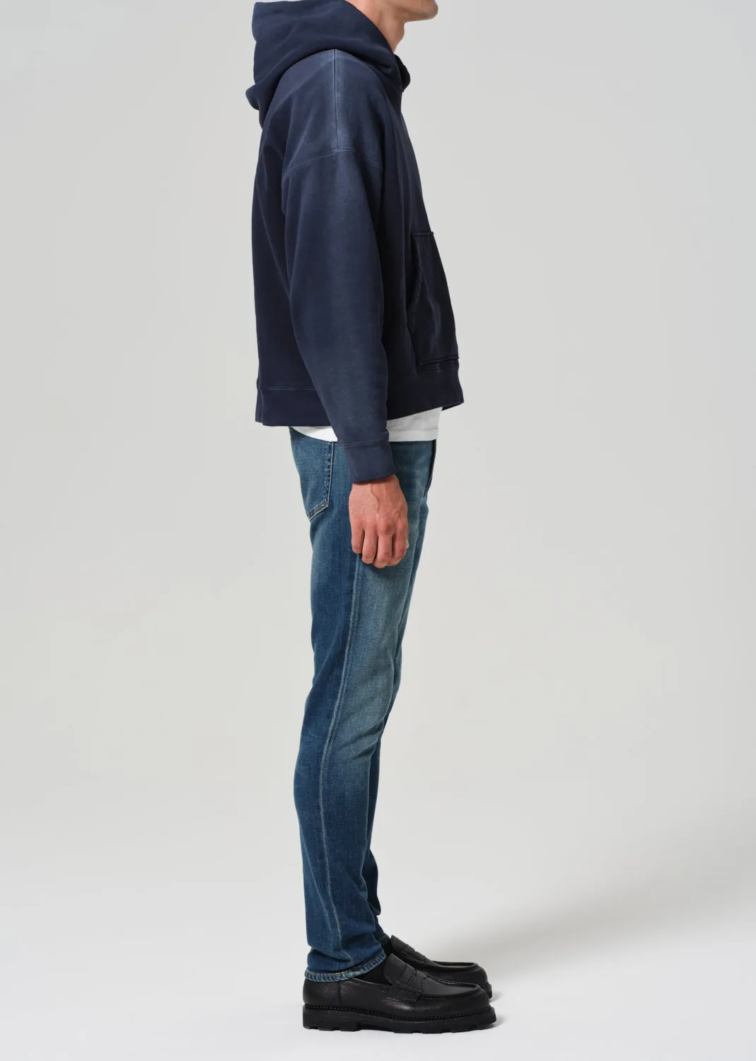 London Tapered Slim Cashmere Denim in Cyrus