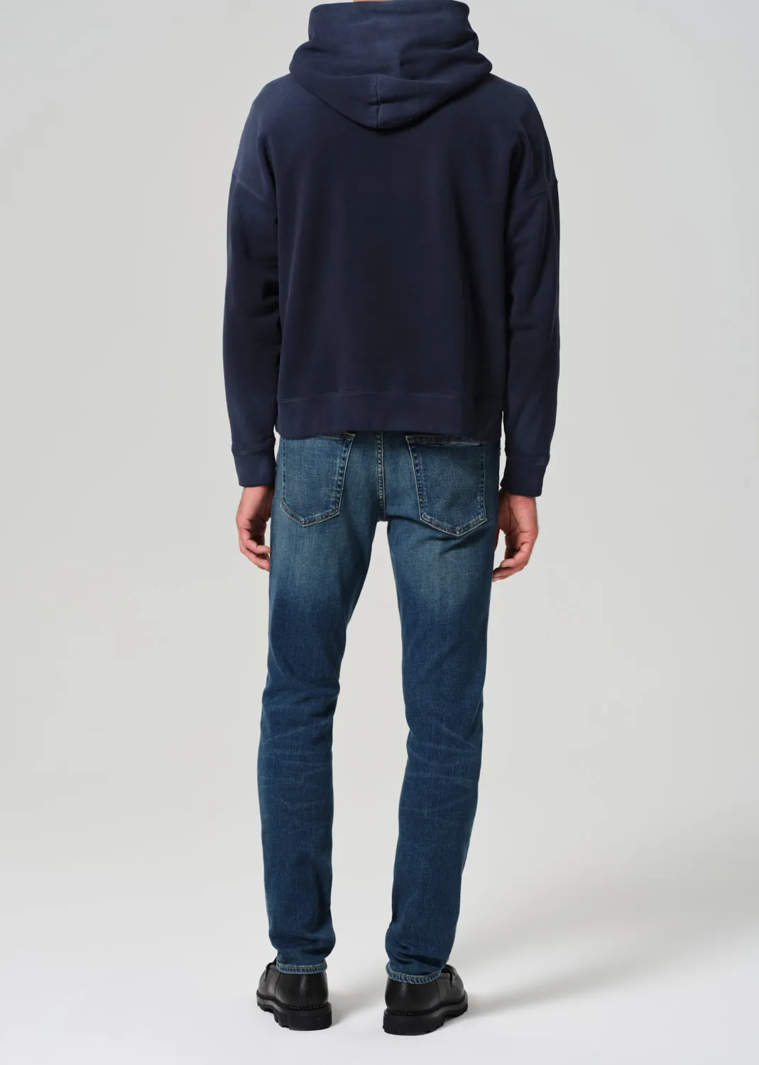 London Tapered Slim Cashmere Denim in Cyrus