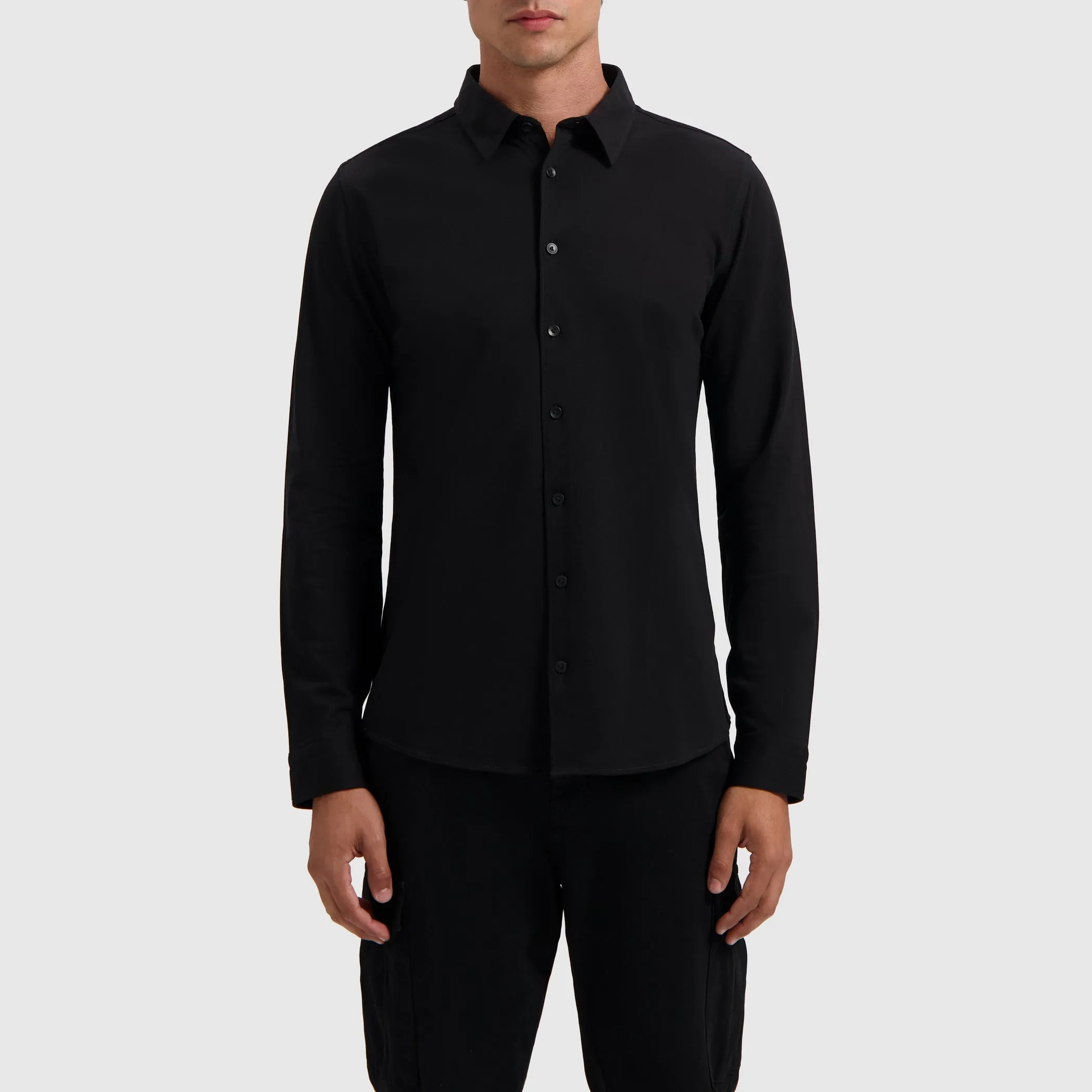 Piqué Shirt | Black