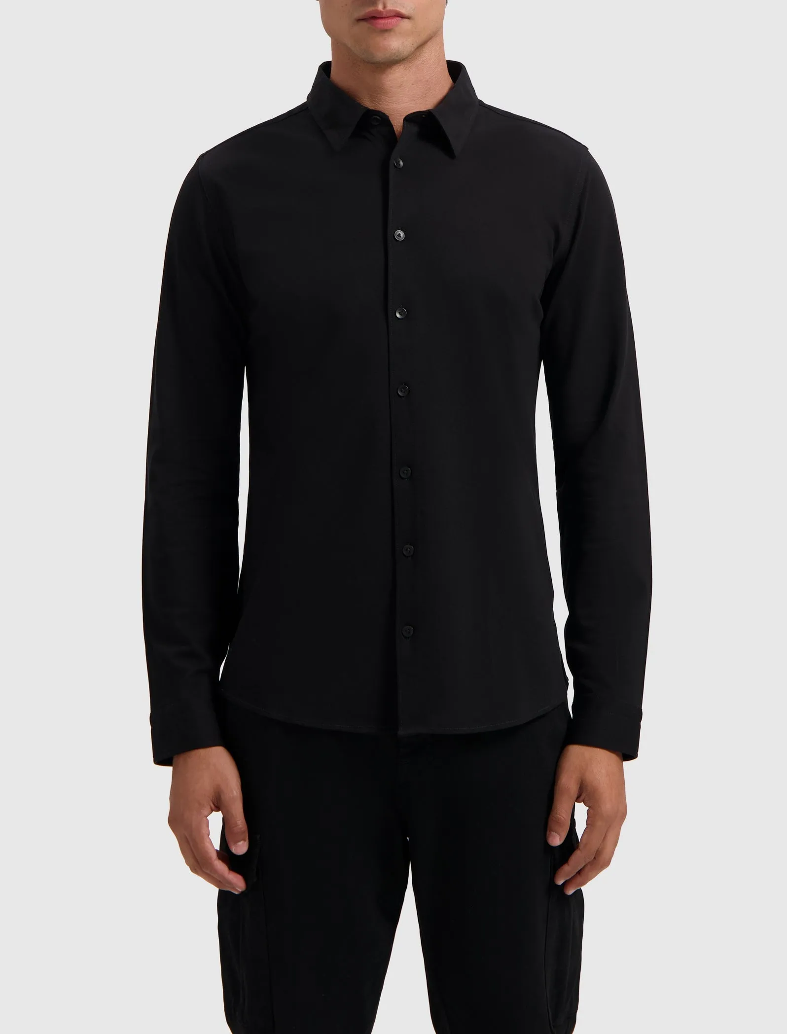 Piqué Shirt | Black