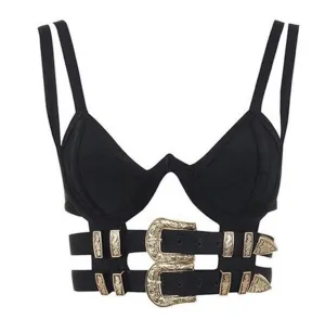 Pre Order:  Cami Bandage Metal Buckle Bralette