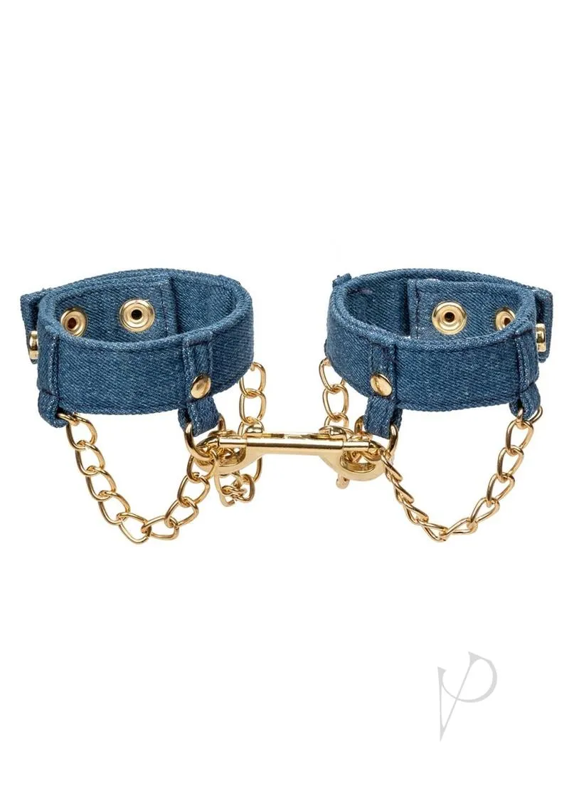 Ride Em Premium Denim Coll Wrist Cuffs