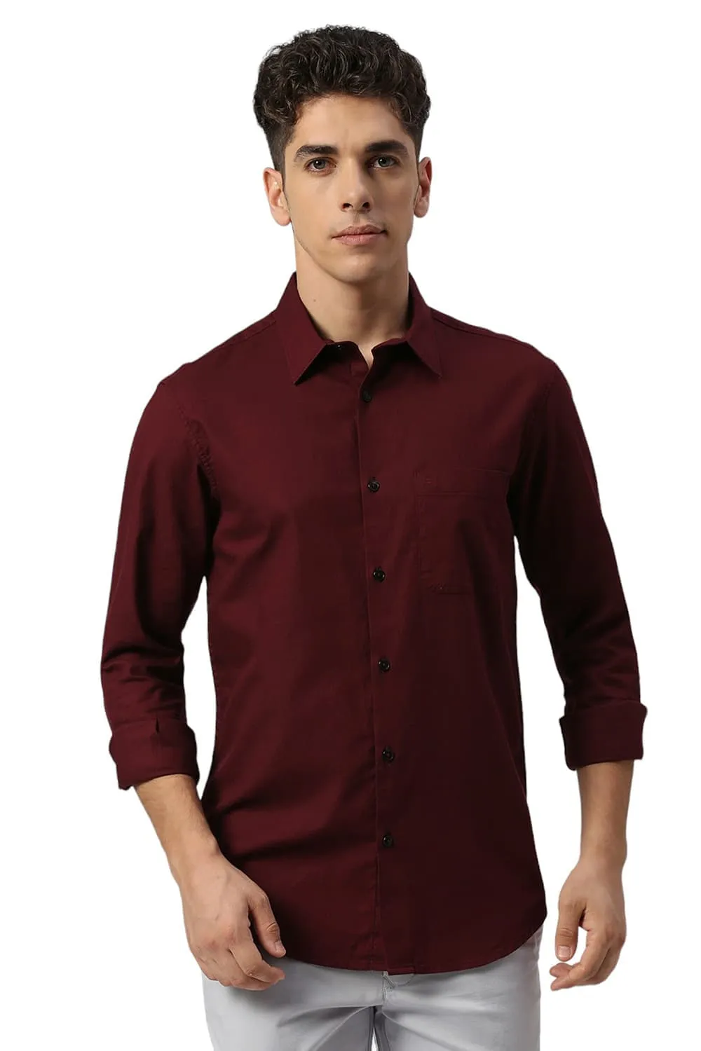 Slim Fit Cotton Crepe Shirts