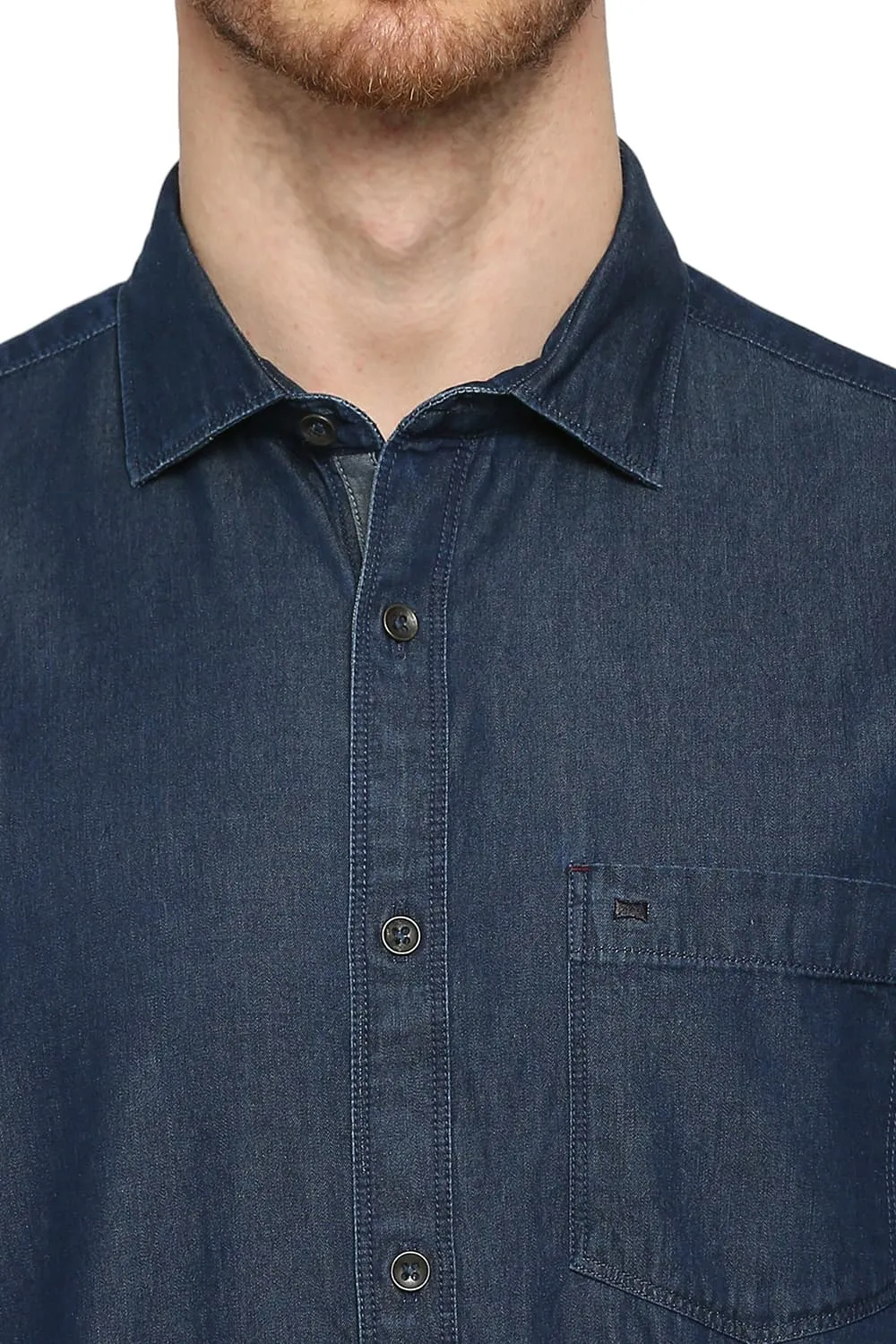 Slim Fit Cotton Halfsleeves Shirt