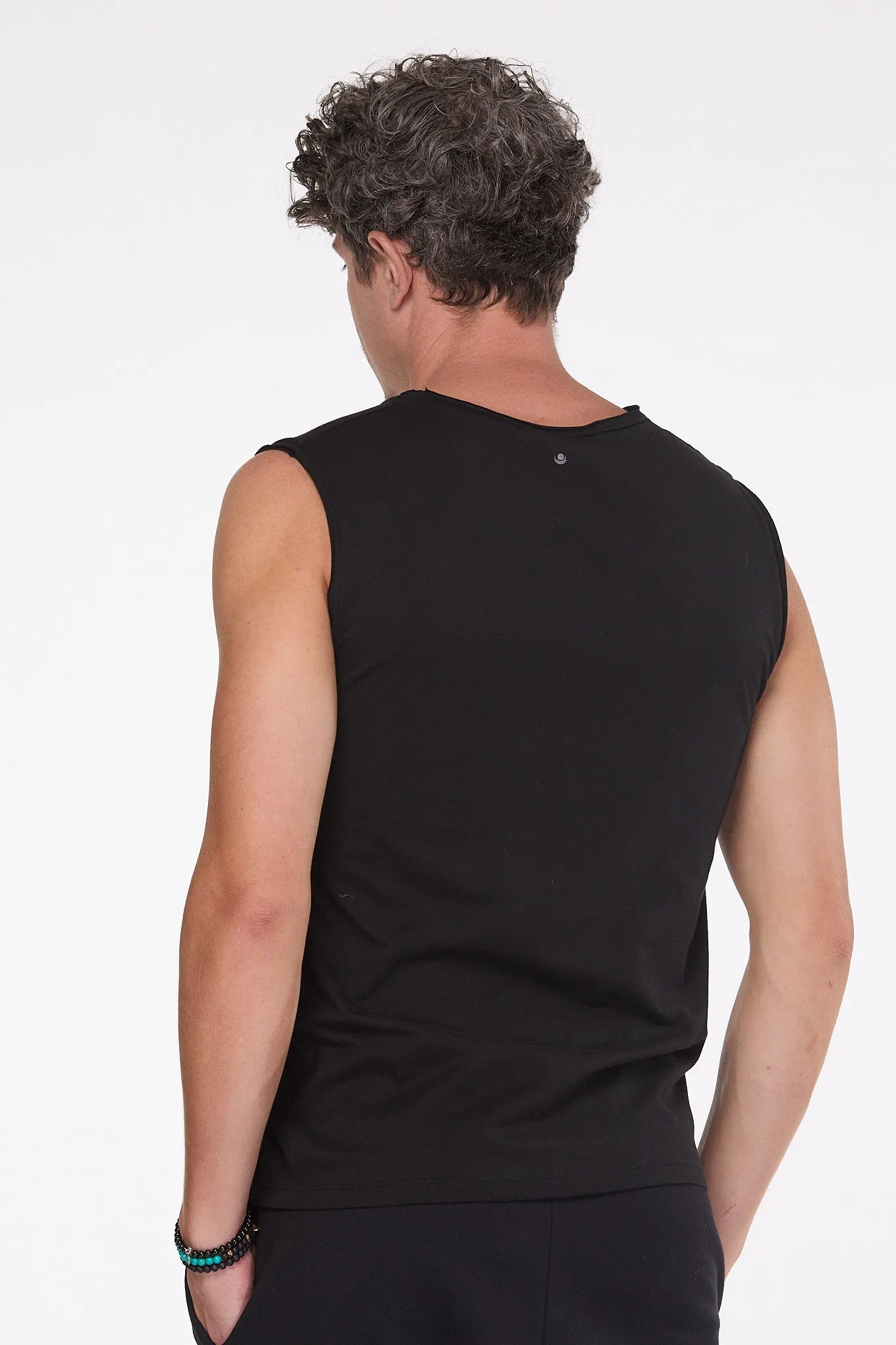 Slim Fit Mens Tank | Black