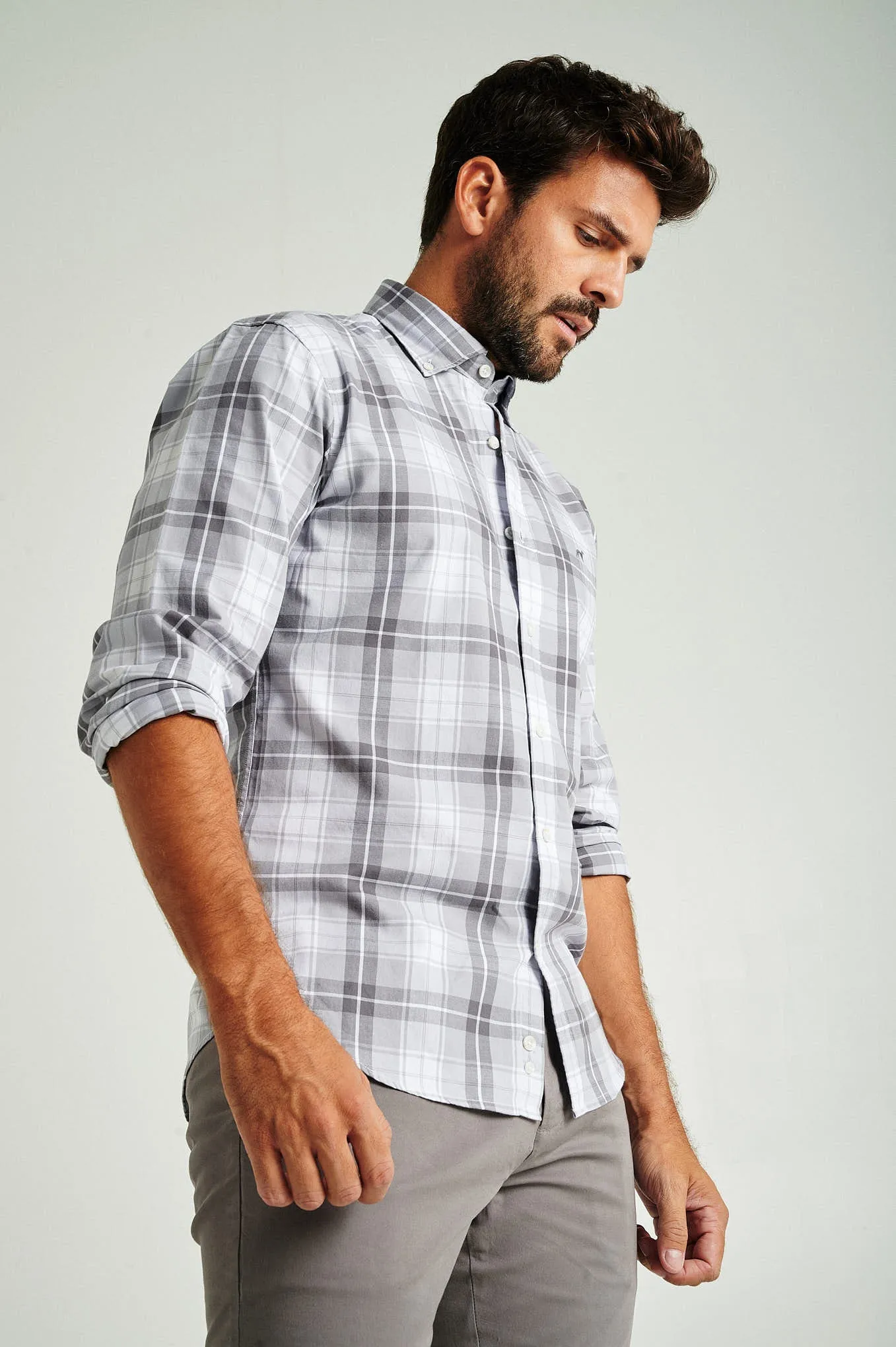 Slim fit twill shirt