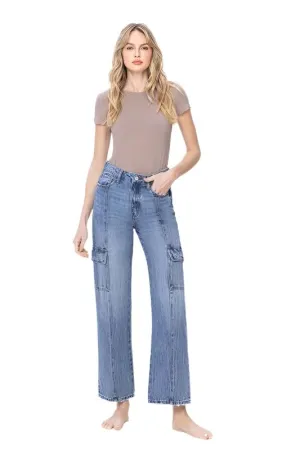 TEEK - Charm High Rise Dad Cargo Jeans