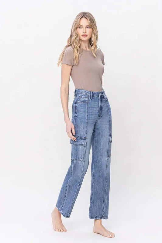 TEEK - Charm High Rise Dad Cargo Jeans