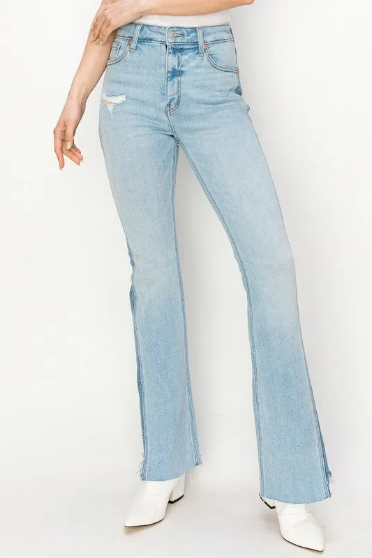 TEEK - HIGH RISE BOOT CUT SIDE PANEL JEANS