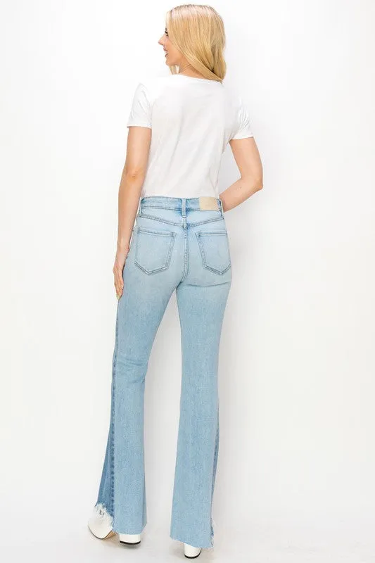 TEEK - HIGH RISE BOOT CUT SIDE PANEL JEANS