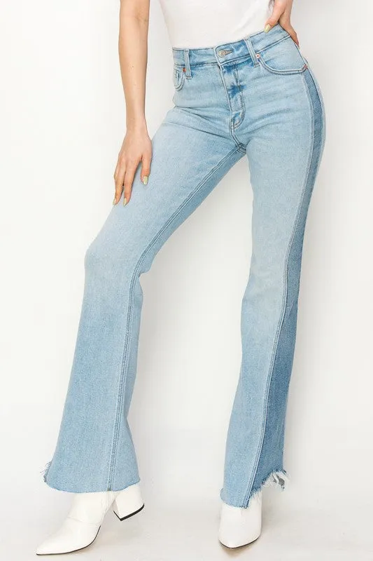 TEEK - HIGH RISE BOOT CUT SIDE PANEL JEANS