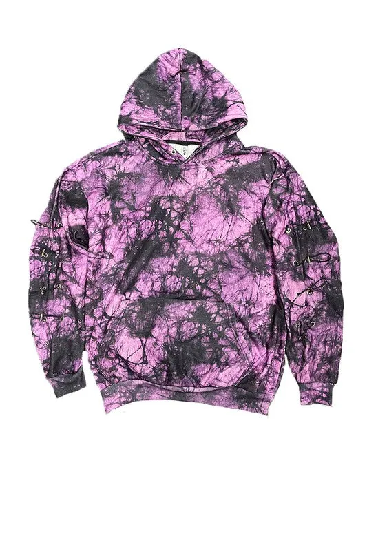 TEEK - MENS TYE DYE DRAWSTRINGS HOODIE AND SWEAT SET