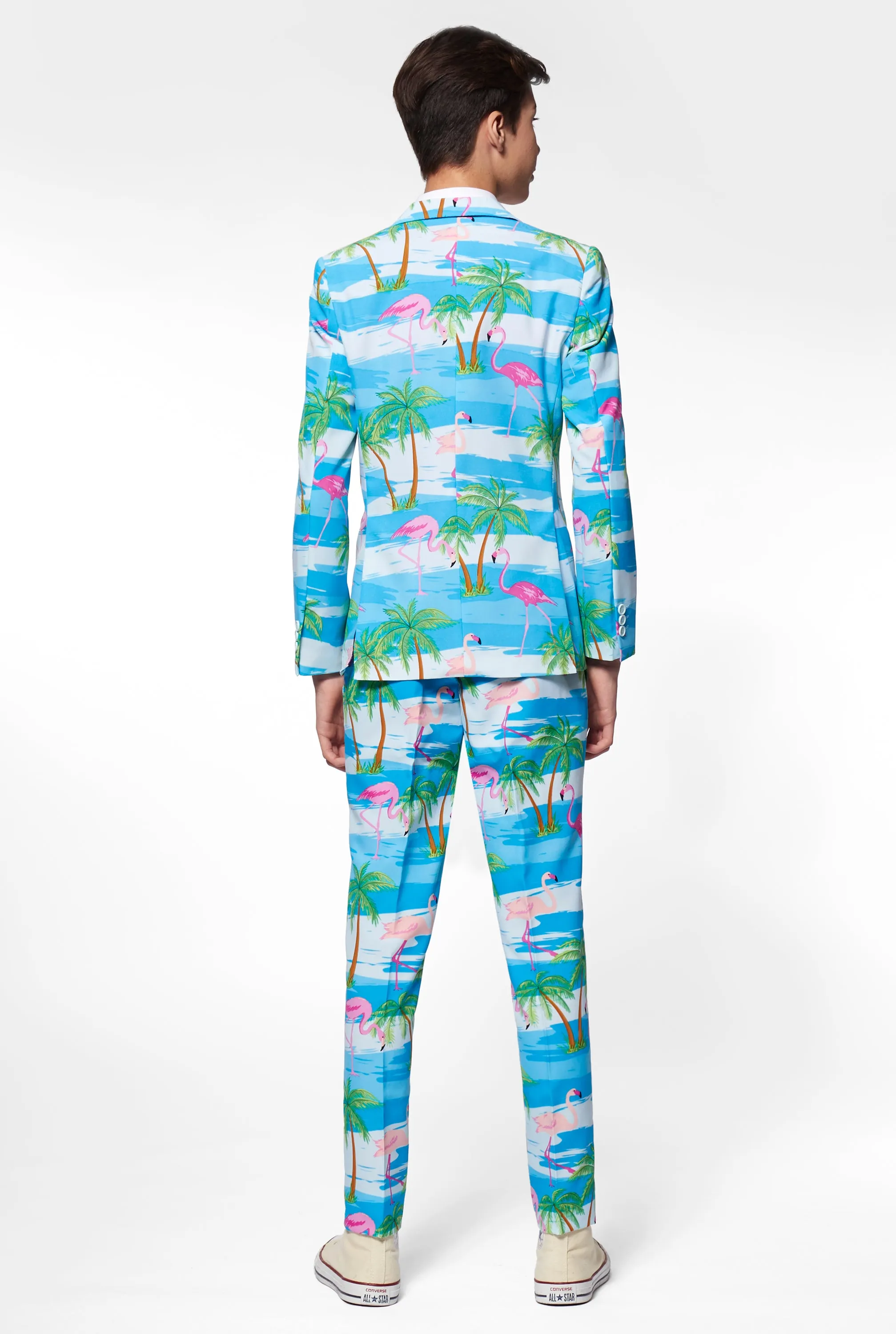 Stylish Flamingo-Themed Tuxedo or Suit for Teen Boys