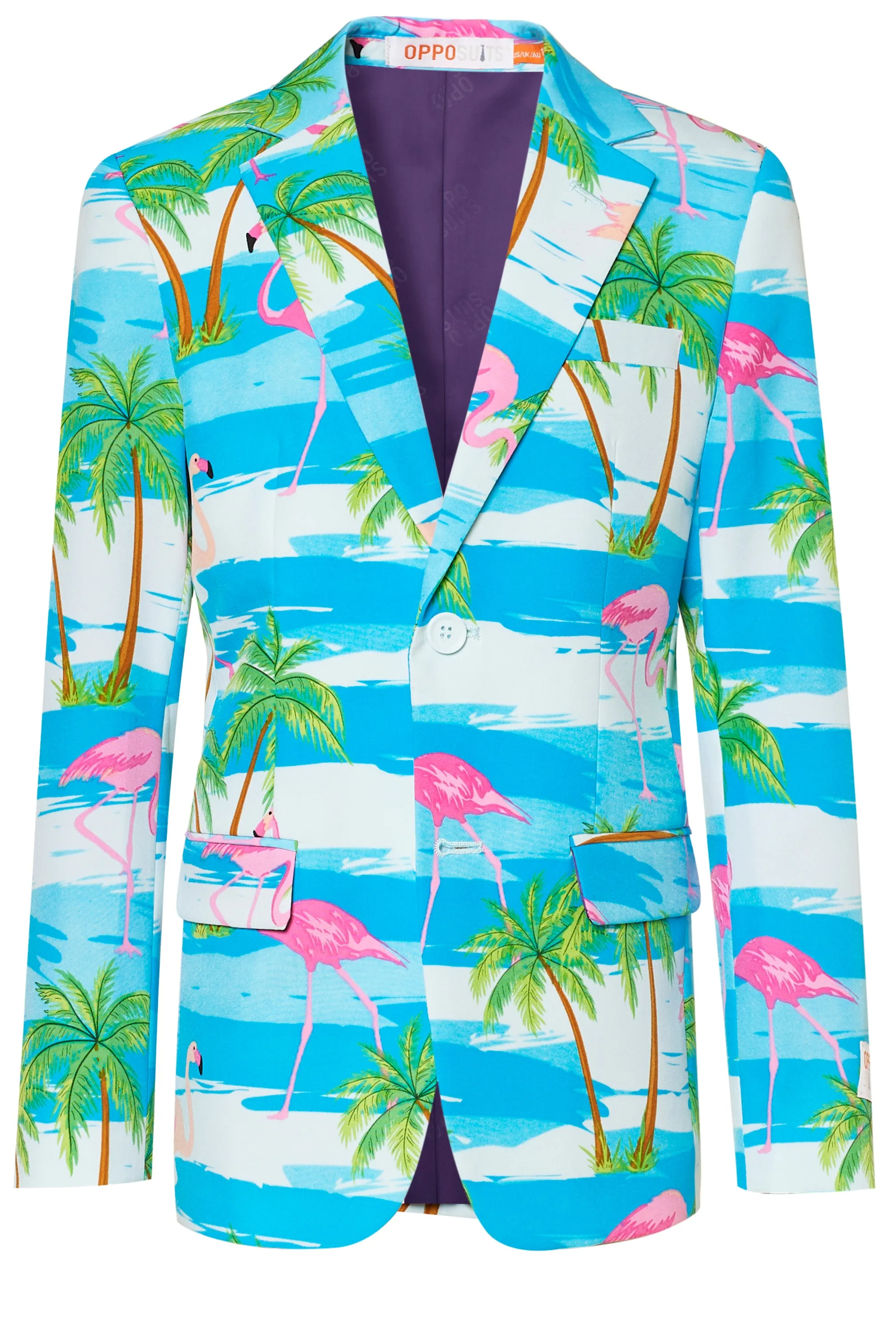 Stylish Flamingo-Themed Tuxedo or Suit for Teen Boys