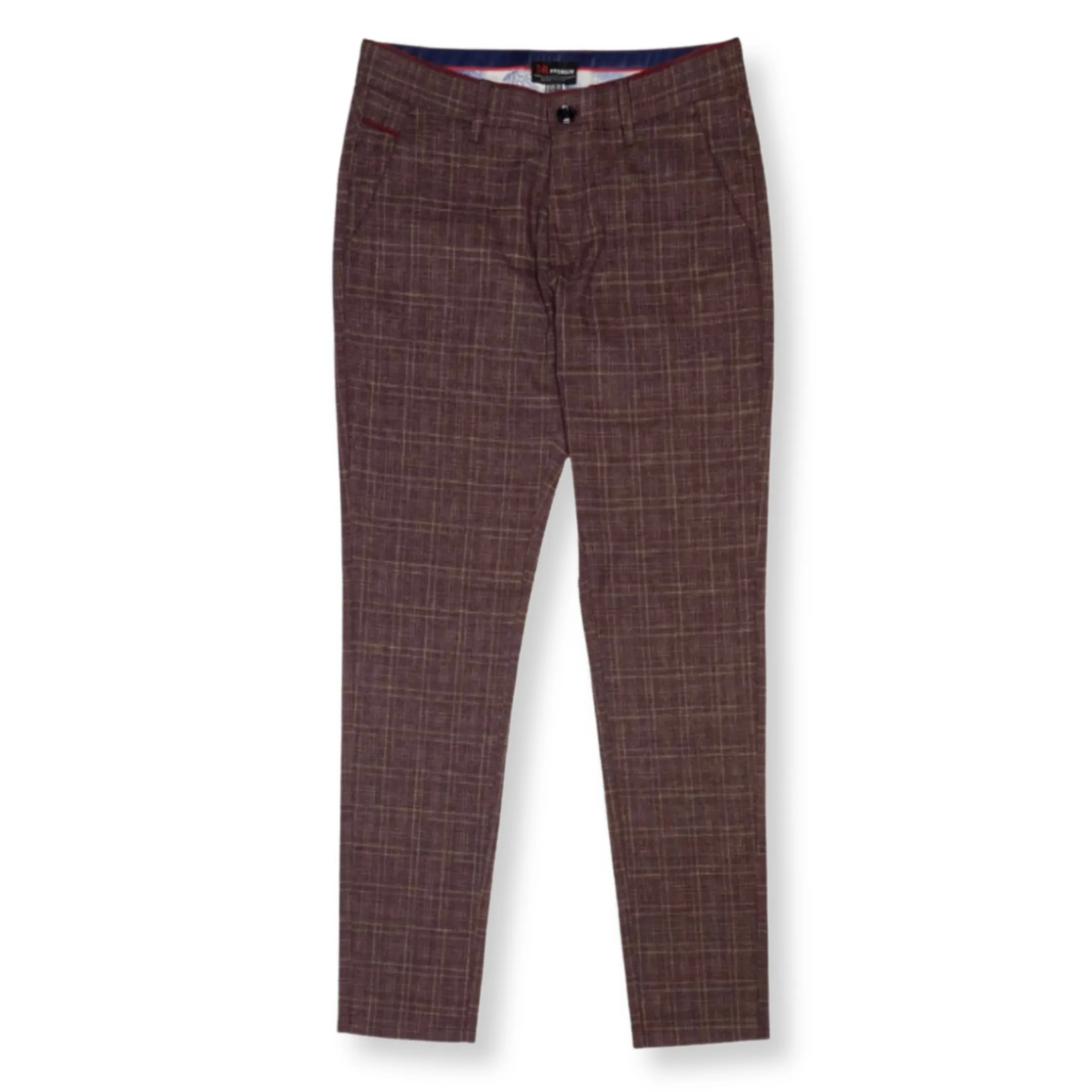 Trenton Slim Fit Plaid Pants